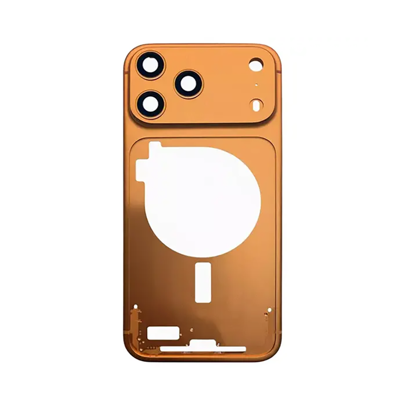 17Pro-orange-1 iPhone 17 Pro Midframe Assembly – Original Replacement with Aluminum Unibody Construction - 画像 (1)